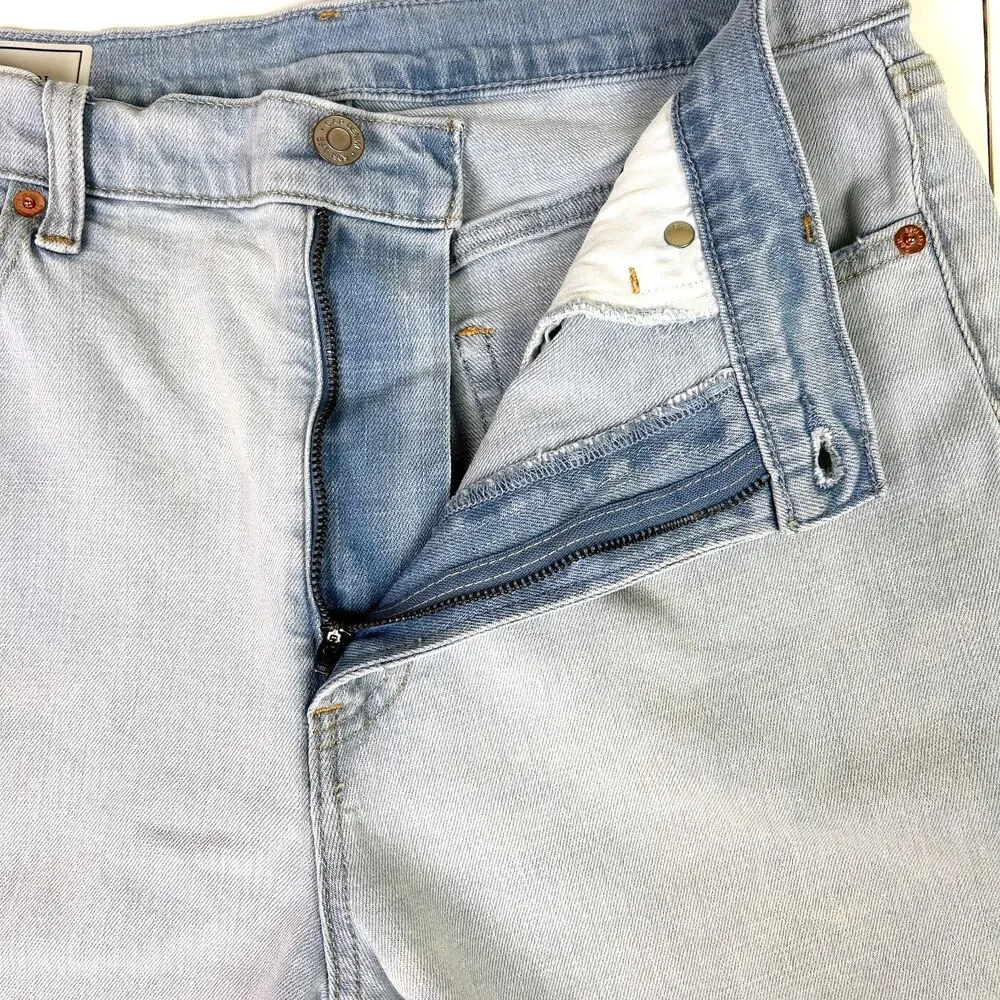 Gap Relaxed Bermuda Shorts Light Indigo Blue Wash Cut Offs Denim Sz 10 T Tall